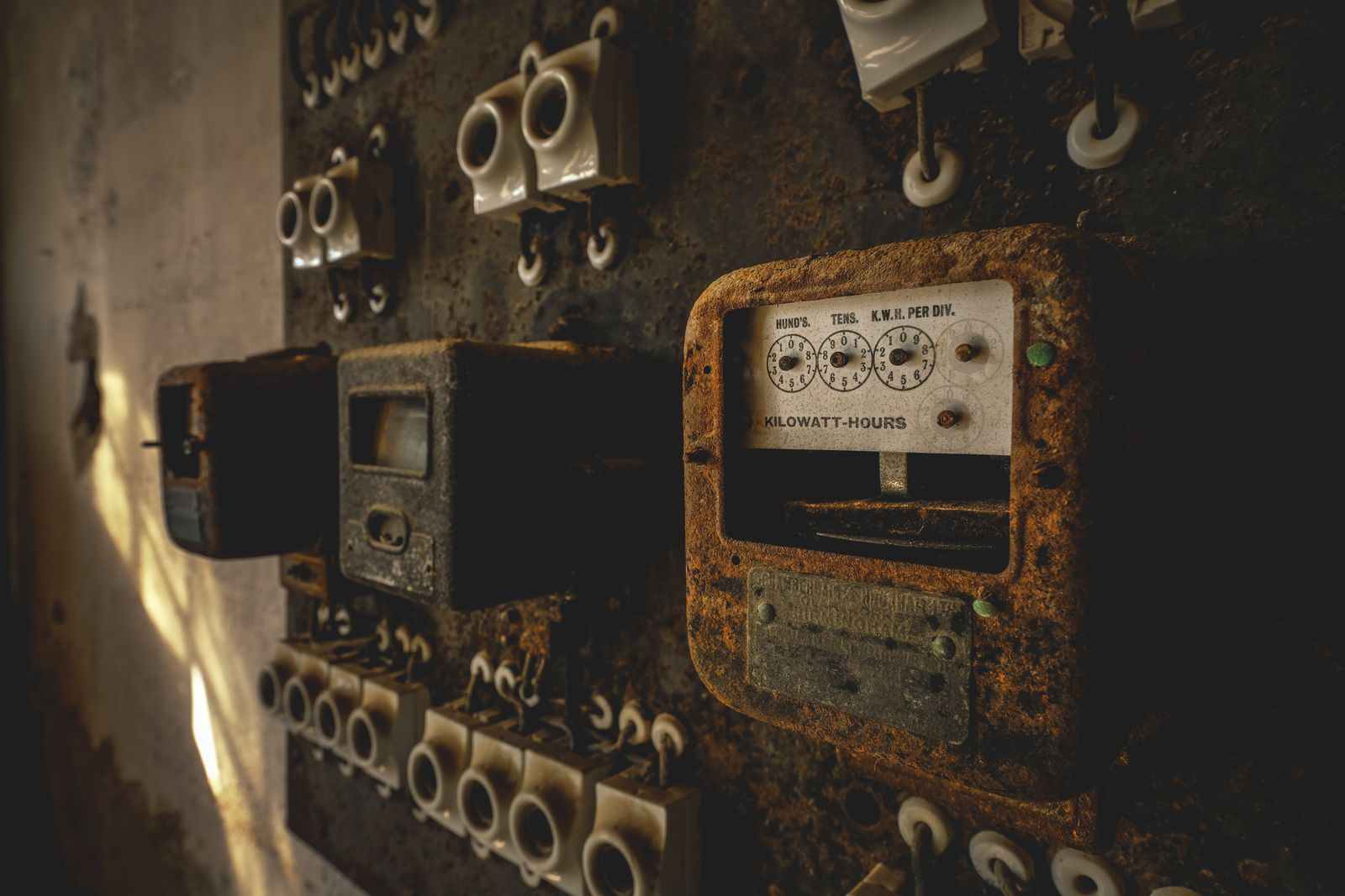 Electrical panel with switches and wiring