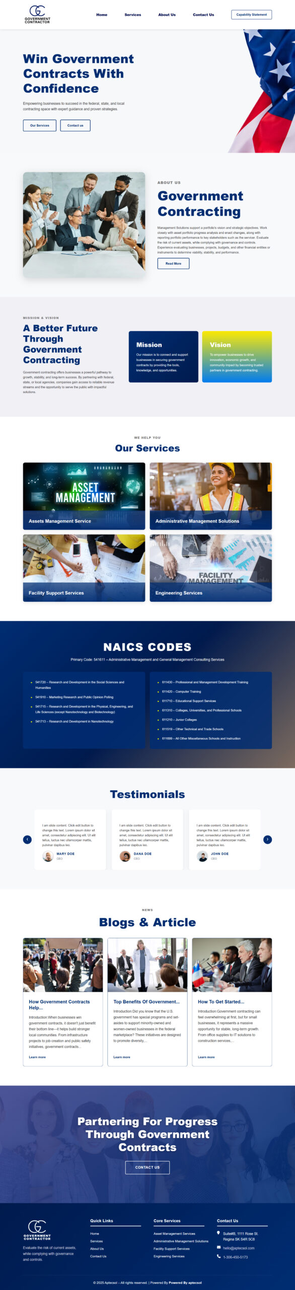 Federal Contracting Pro Theme